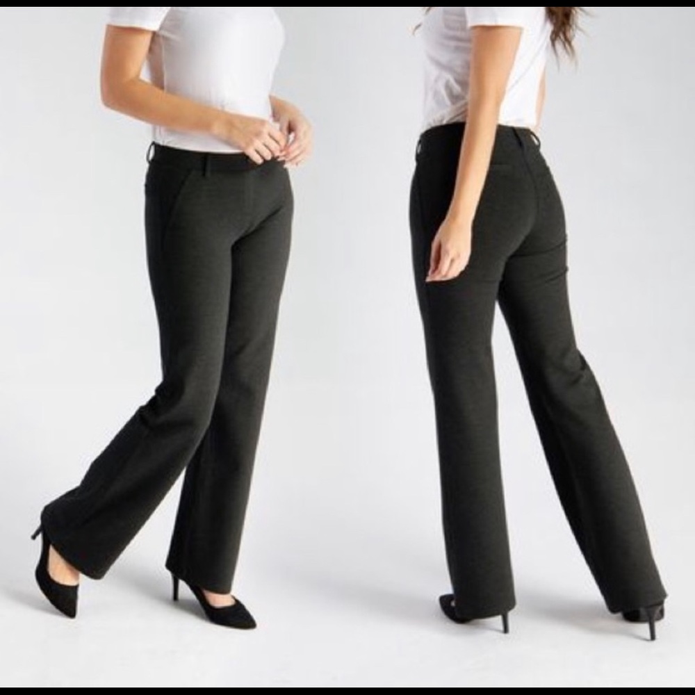 Betabrand Charcoal Gray Yoga Dress Pants